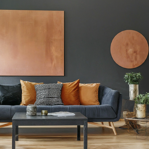 25 Black and Rust Living Room Ideas