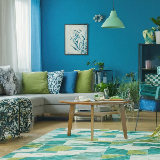 25 Blue and Green Living Room Ideas