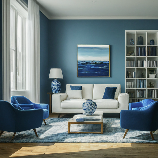 20 Blue and White Living Room Ideas