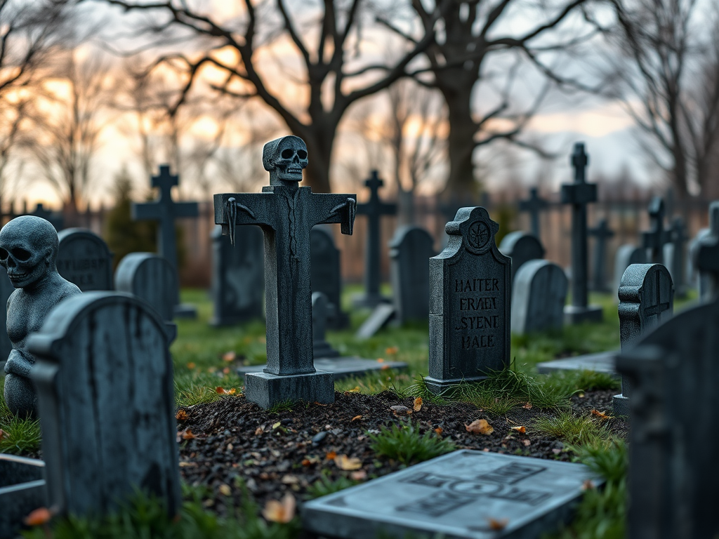 Image for Haunted Graveyard with Tombstones