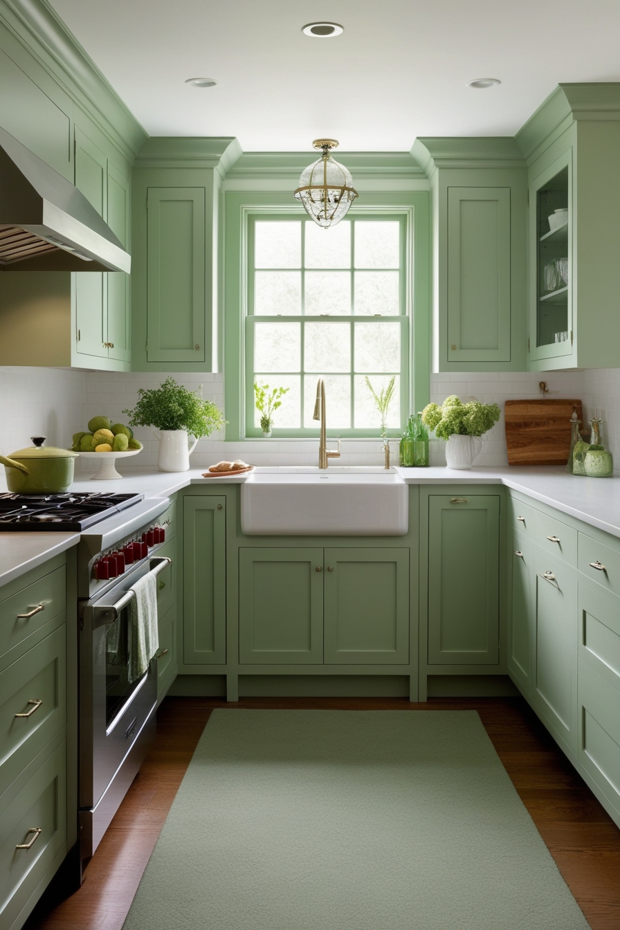 Sage Green-Themed Kitchen Ideas