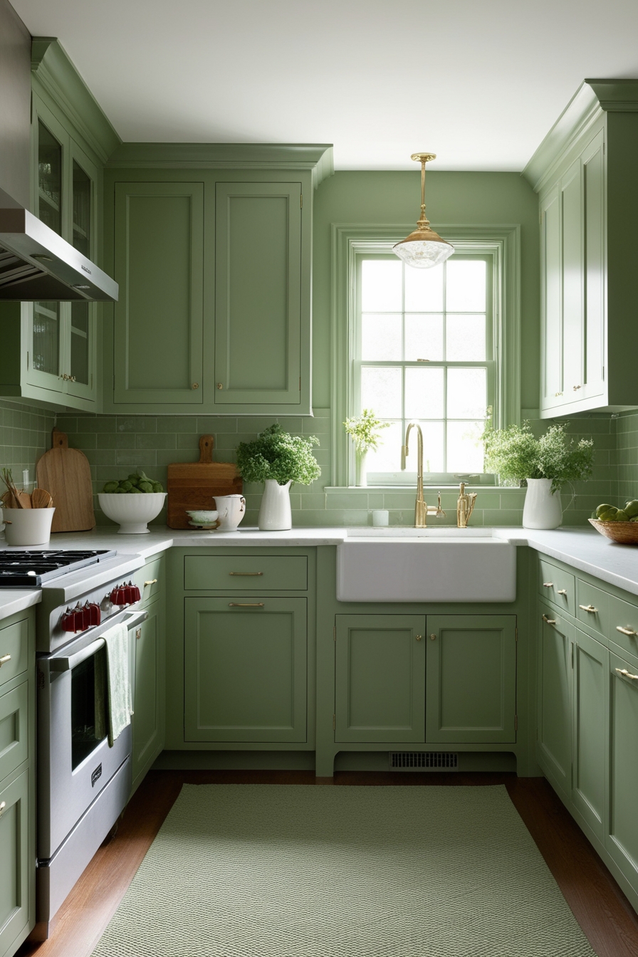 Sage Green-Themed Kitchen Ideas