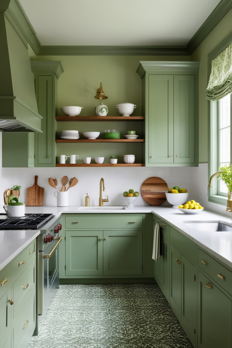 Sage Green-Themed Kitchen Ideas