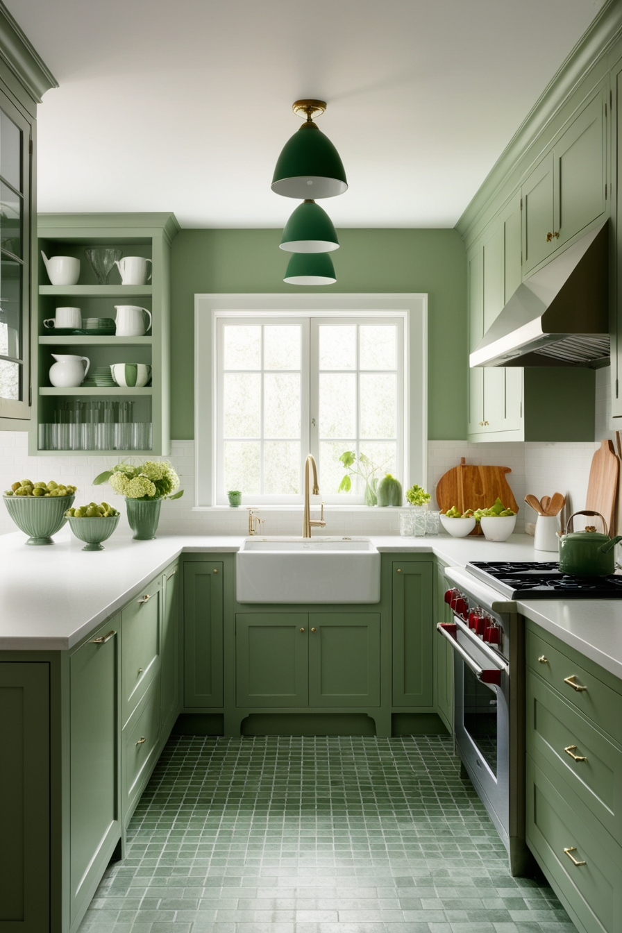 Sage Green-Themed Kitchen Ideas