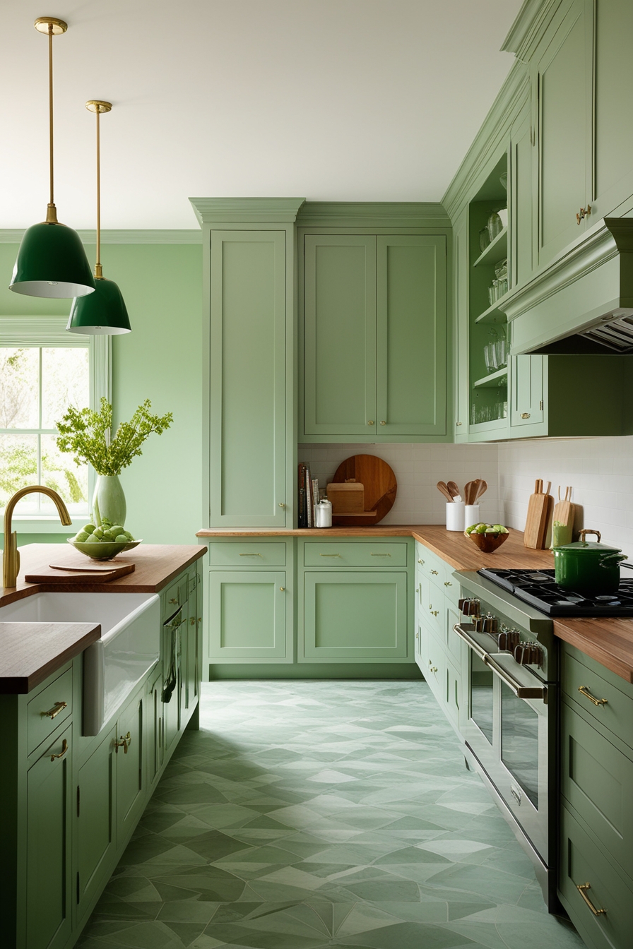 Sage Green-Themed Kitchen Ideas