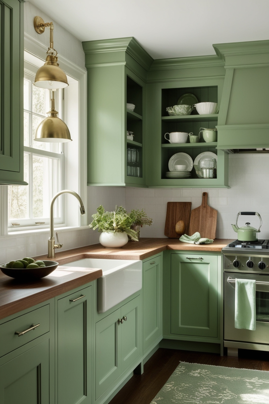 Sage Green-Themed Kitchen Ideas