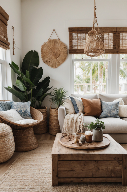 Boho Coastal Living Room 