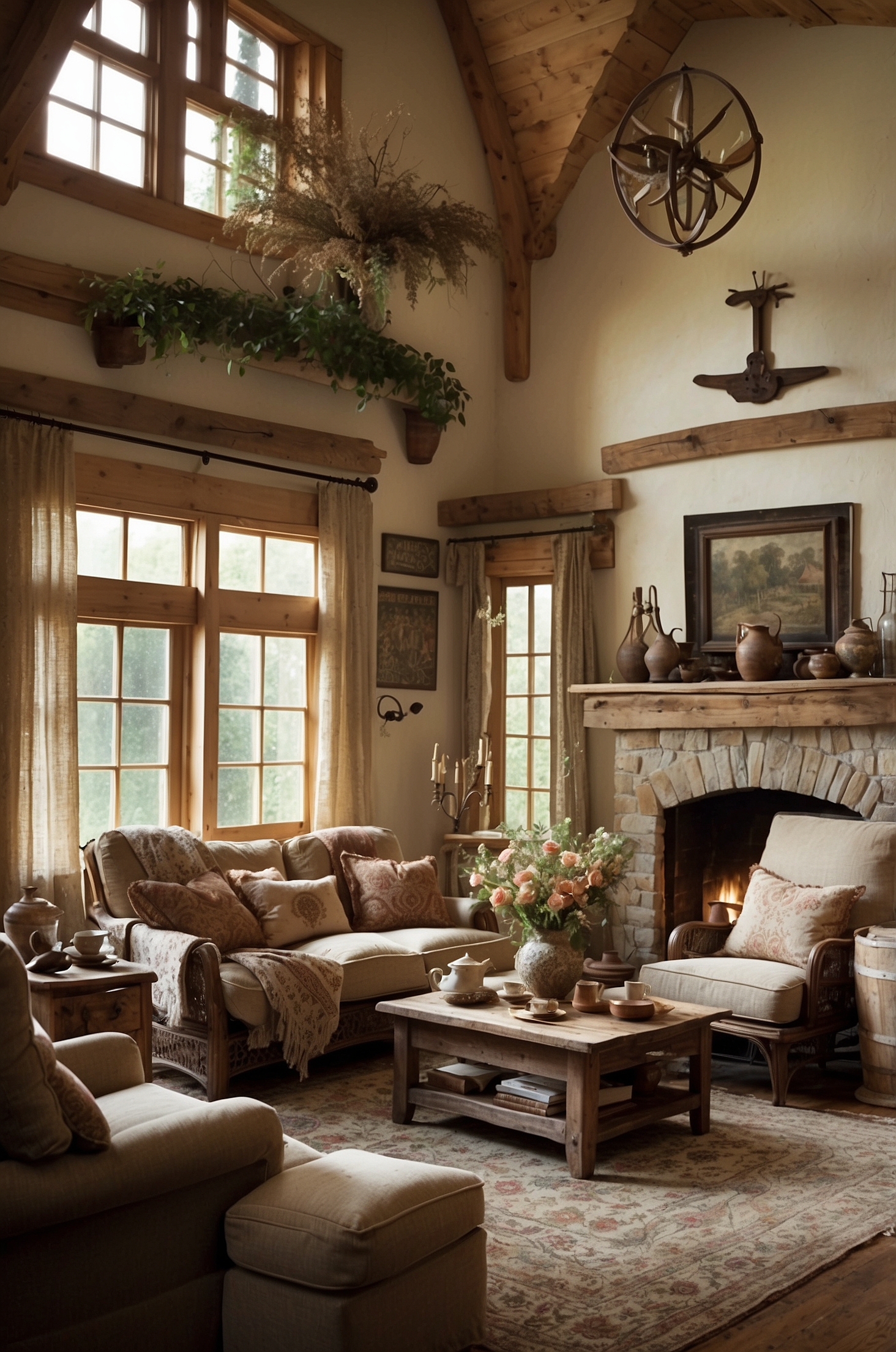 Country Living Room Decorating