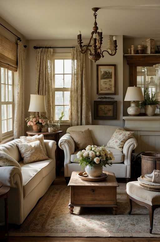 Country Living Room Decorating