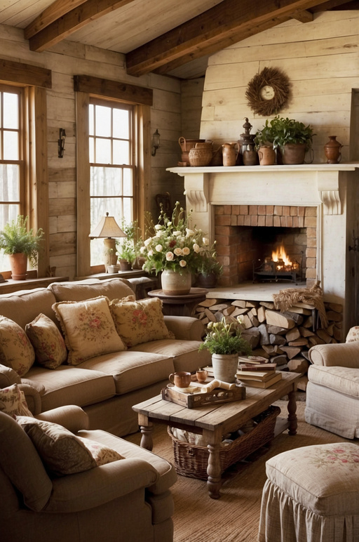 Country Living Room Decorating