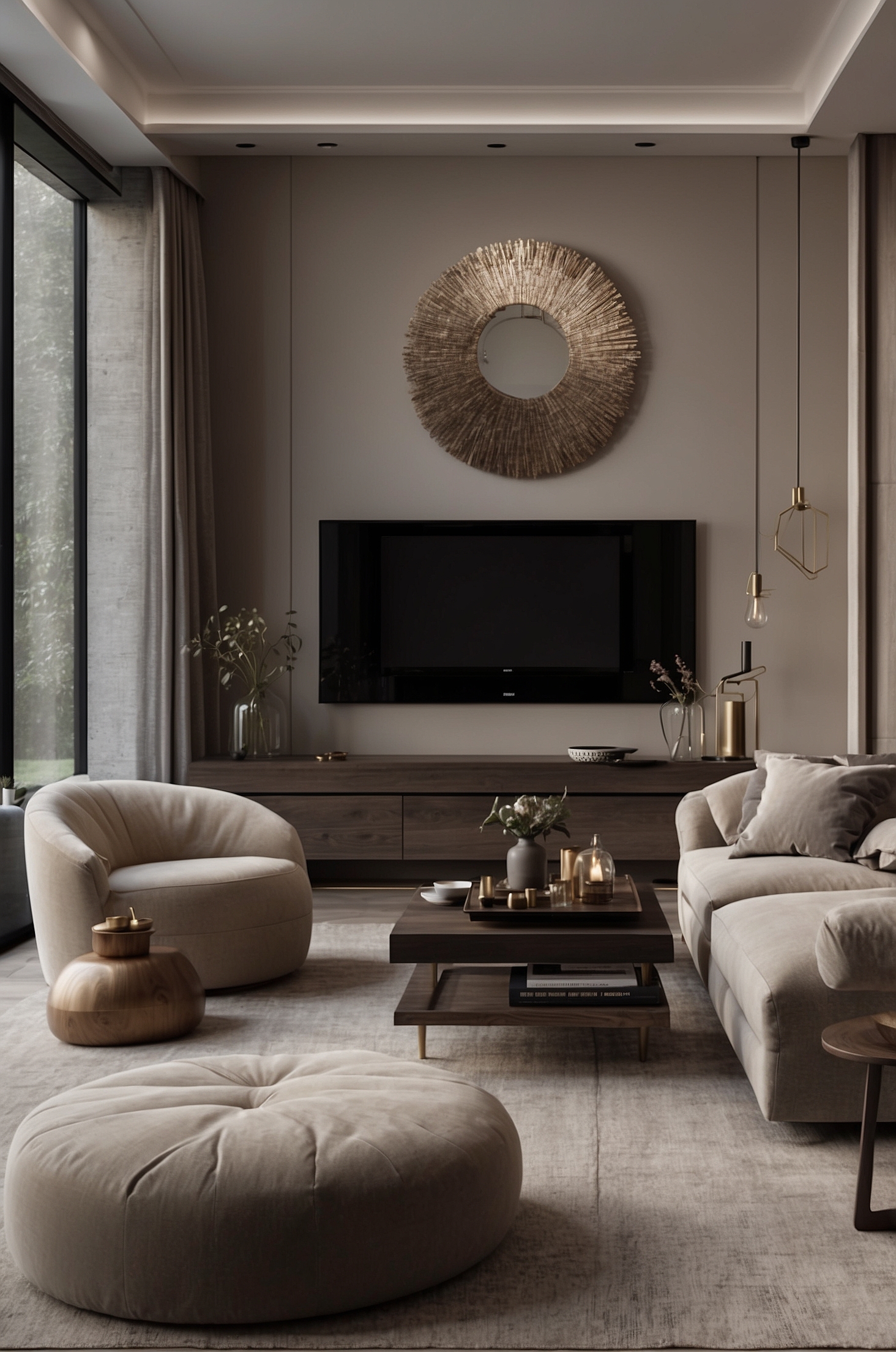 Moody Neutral Living Room Ideas