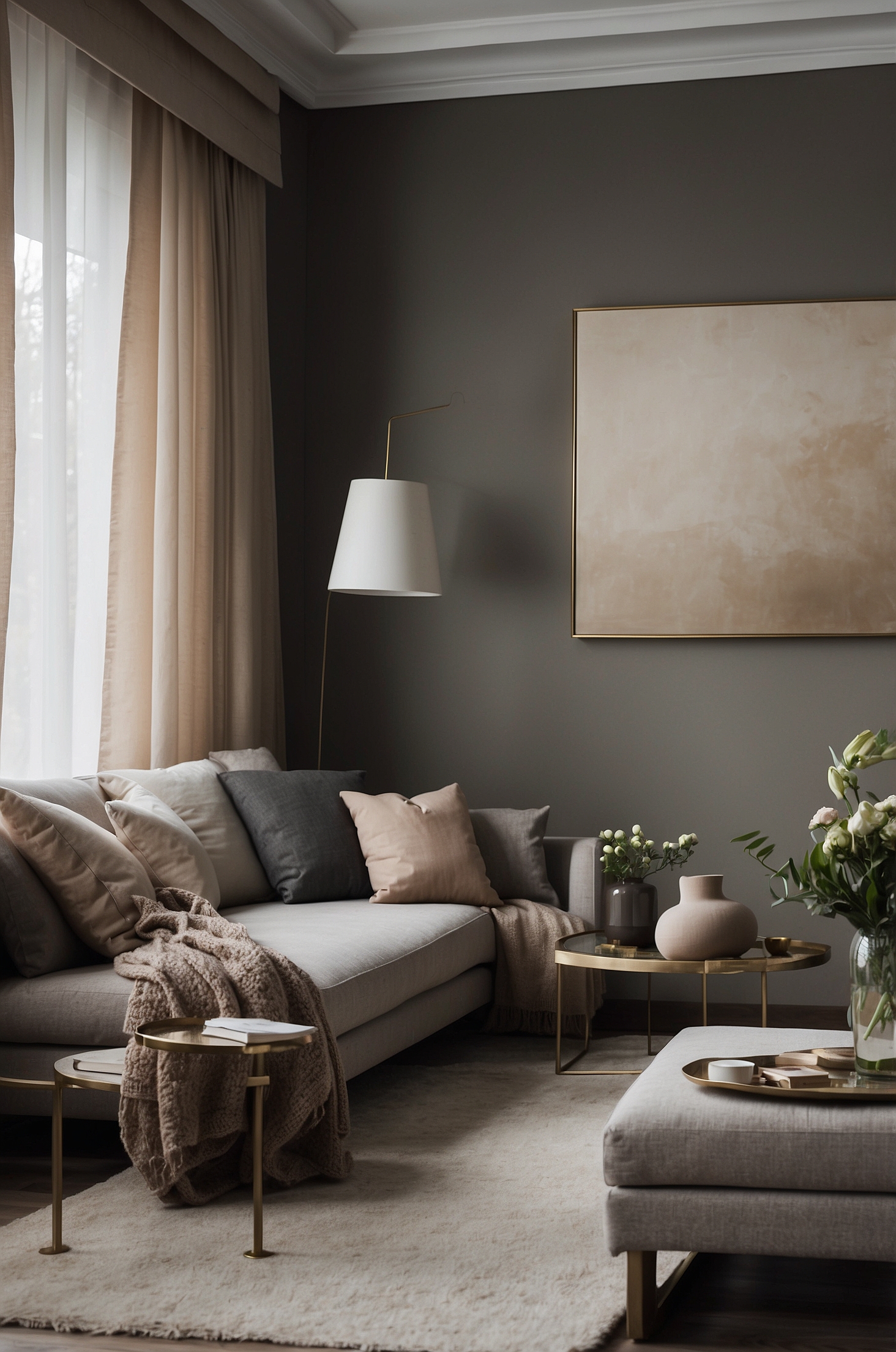 Moody Neutral Living Room Ideas