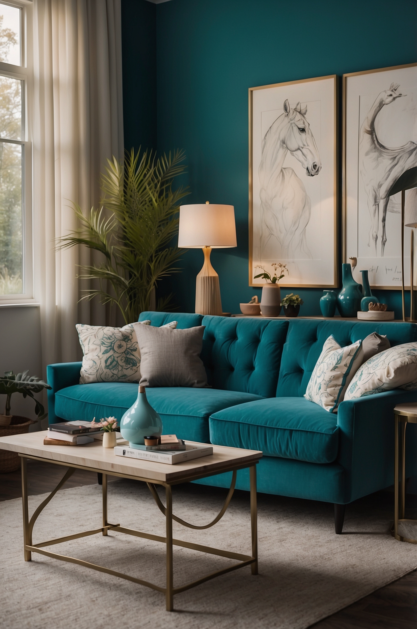 Perfect Teal Living Room