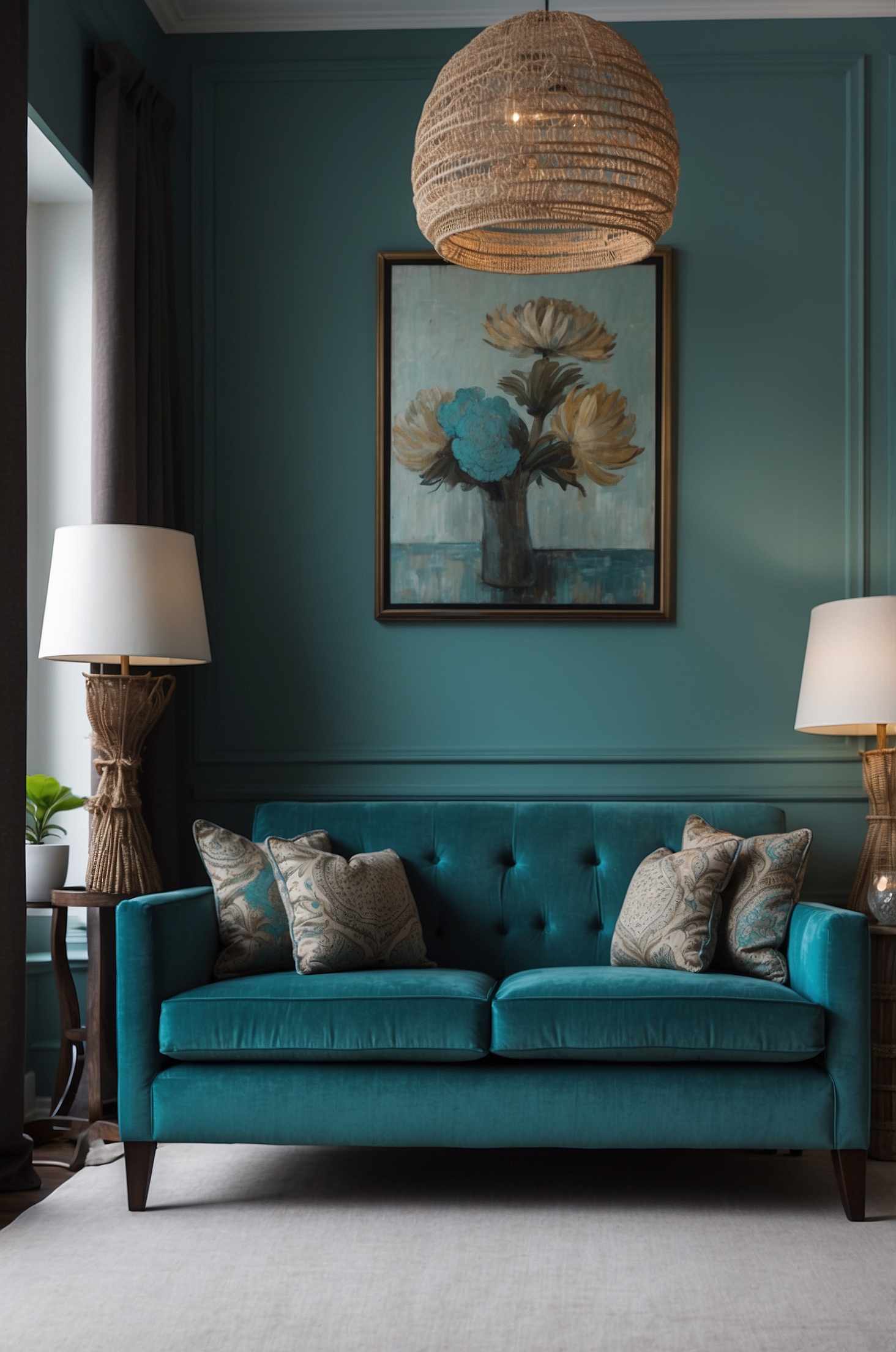 Perfect Teal Living Room