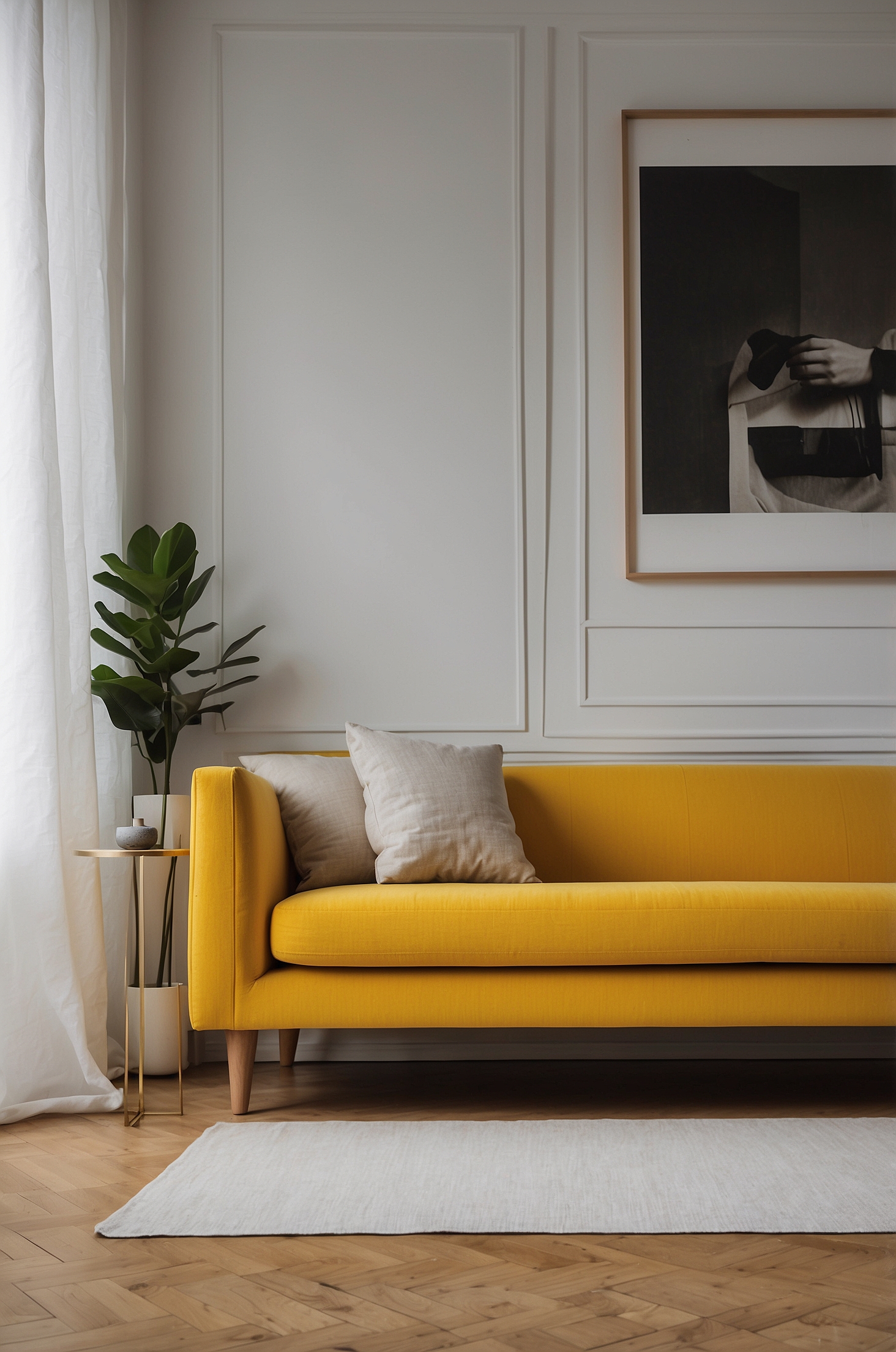 Yellow Couch Living Room