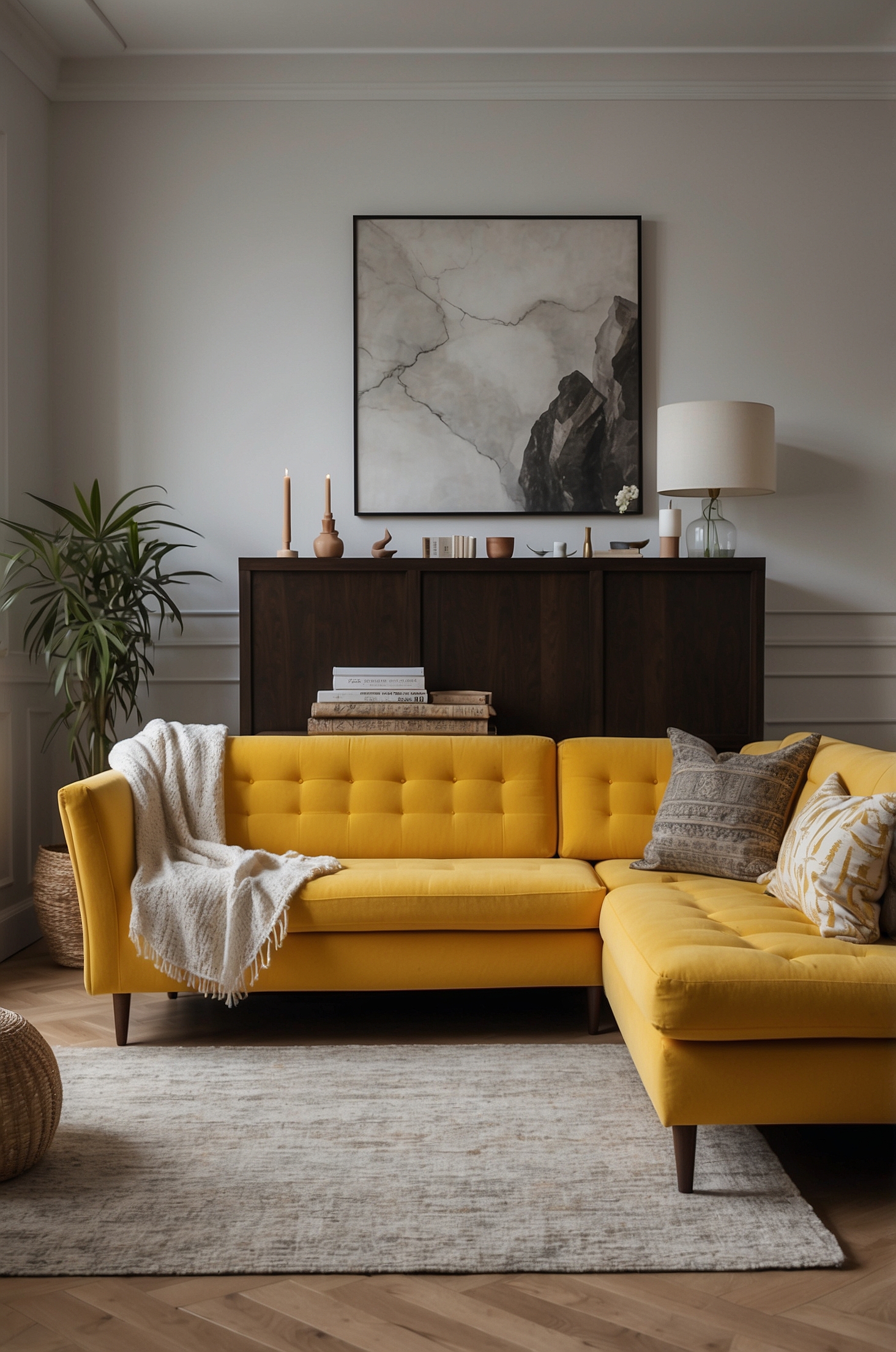 Yellow Couch Living Room