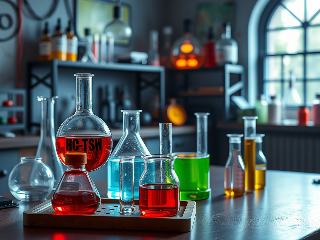 Image for Mad Scientist's Laboratory with Beakers and Test Tubes