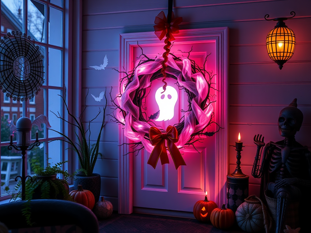 Image for Ghostly Glow-in-the-Dark Wreath: