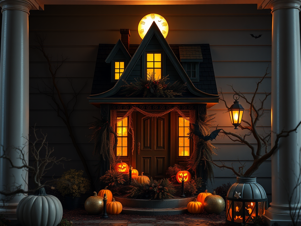 Image for Haunted House Wreath: