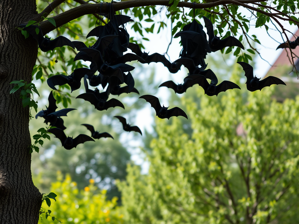 Image for Bat Colony Hanging from Trees