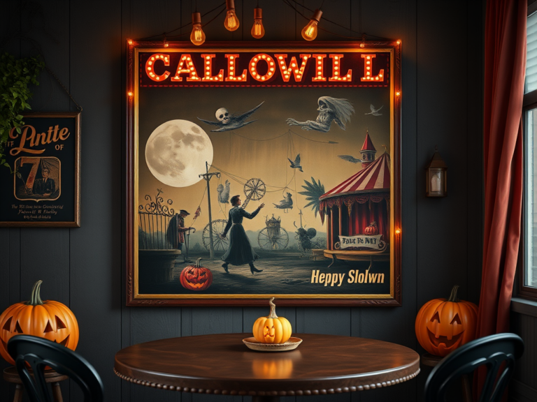 22 Spooktacular Vintage Halloween Wall Art Ideas You’ll Love!