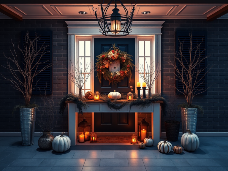 15 Front Entry Table Halloween Decorations Ideas