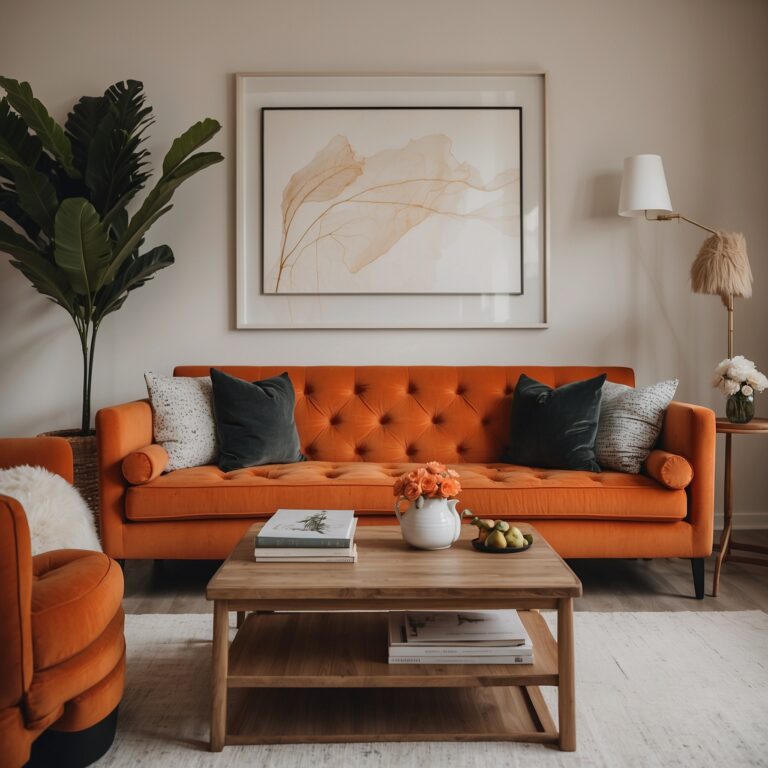 20 Orange Couch Living Room Ideas to Inspire Your Space