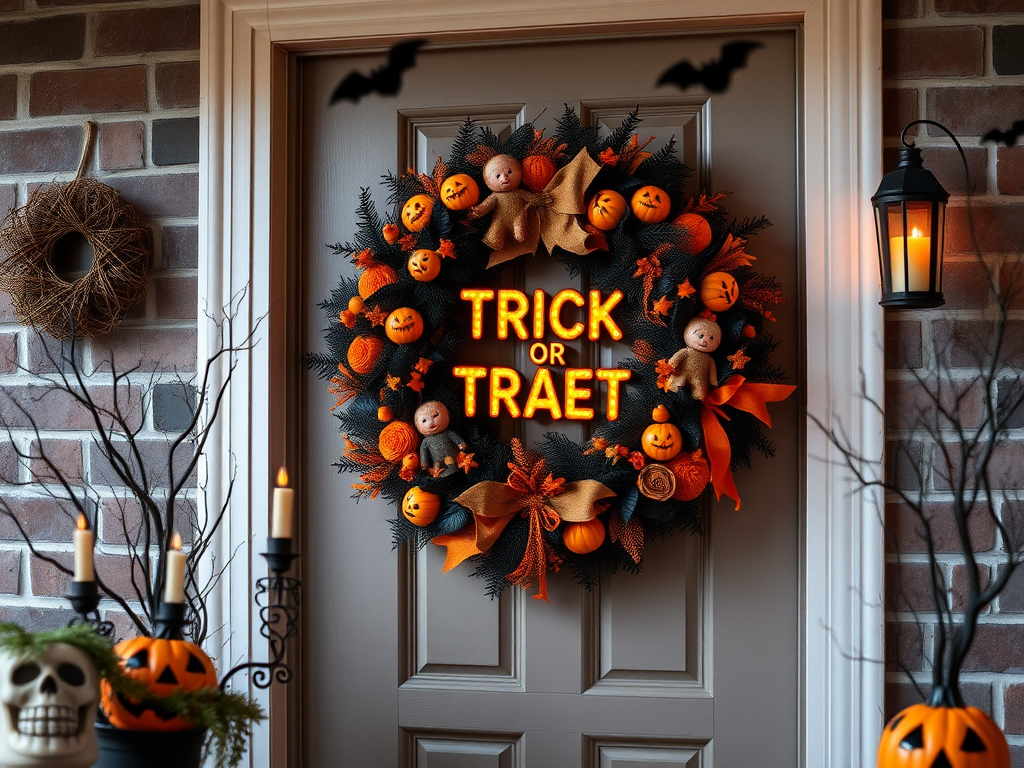 Image for Trick or Treat Wreath: