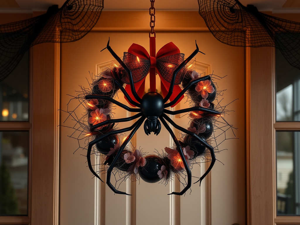 Image for Spooky Spider Wreath: