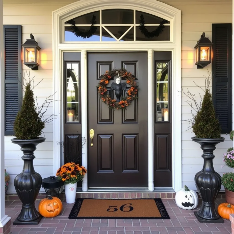 18 Halloween Front Entry Decorations Ideas