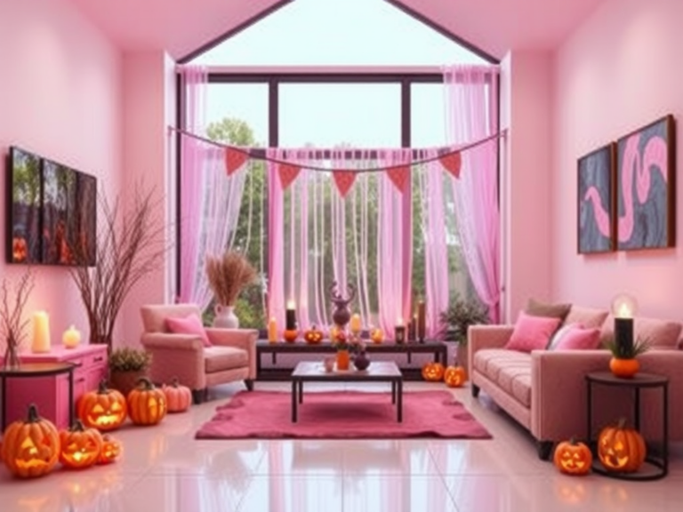 22 Pink Halloween Decor Ideas