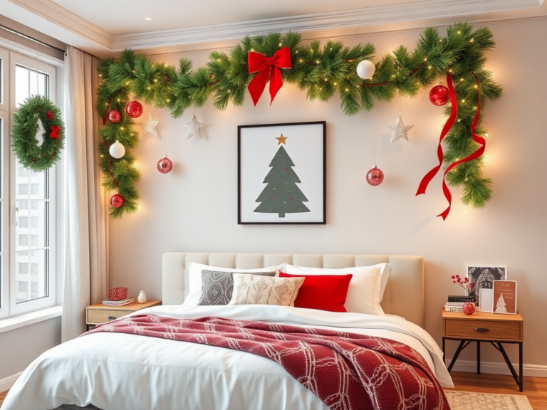 16 Christmas Bedroom Wall Decor Ideas