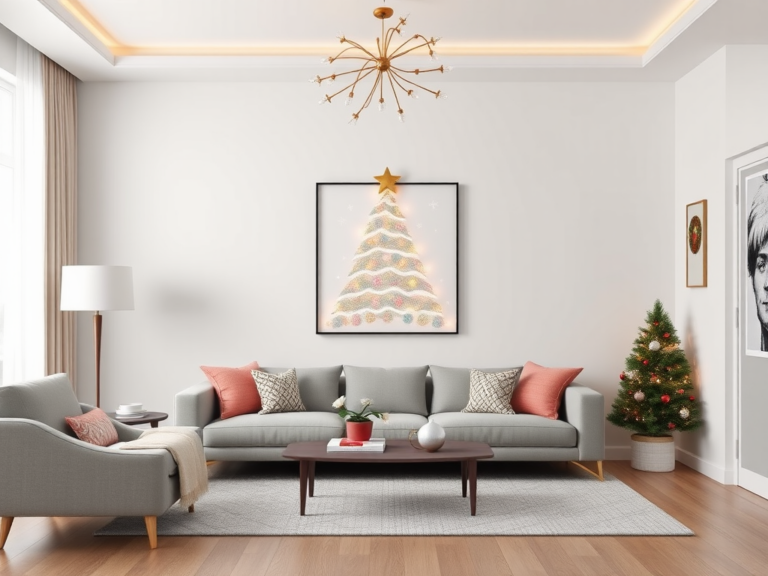 18 Christmas Living Room Wall Decor Ideas