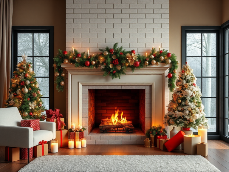 19 Christmas Fireplace Decor Ideas