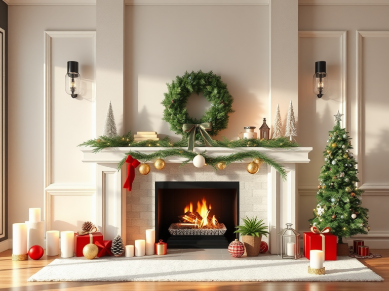 16 Christmas Mantle Decor Ideas