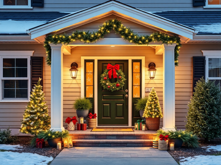 17 Christmas Front Porch Decor Ideas