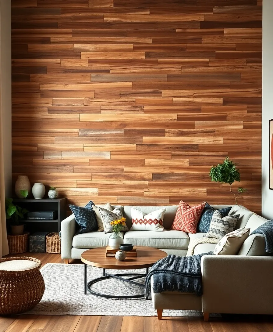 35 Living Room Designs That Bring the Boho Vibe to Life (You’ll Love #14!) - 8. Textured Walls