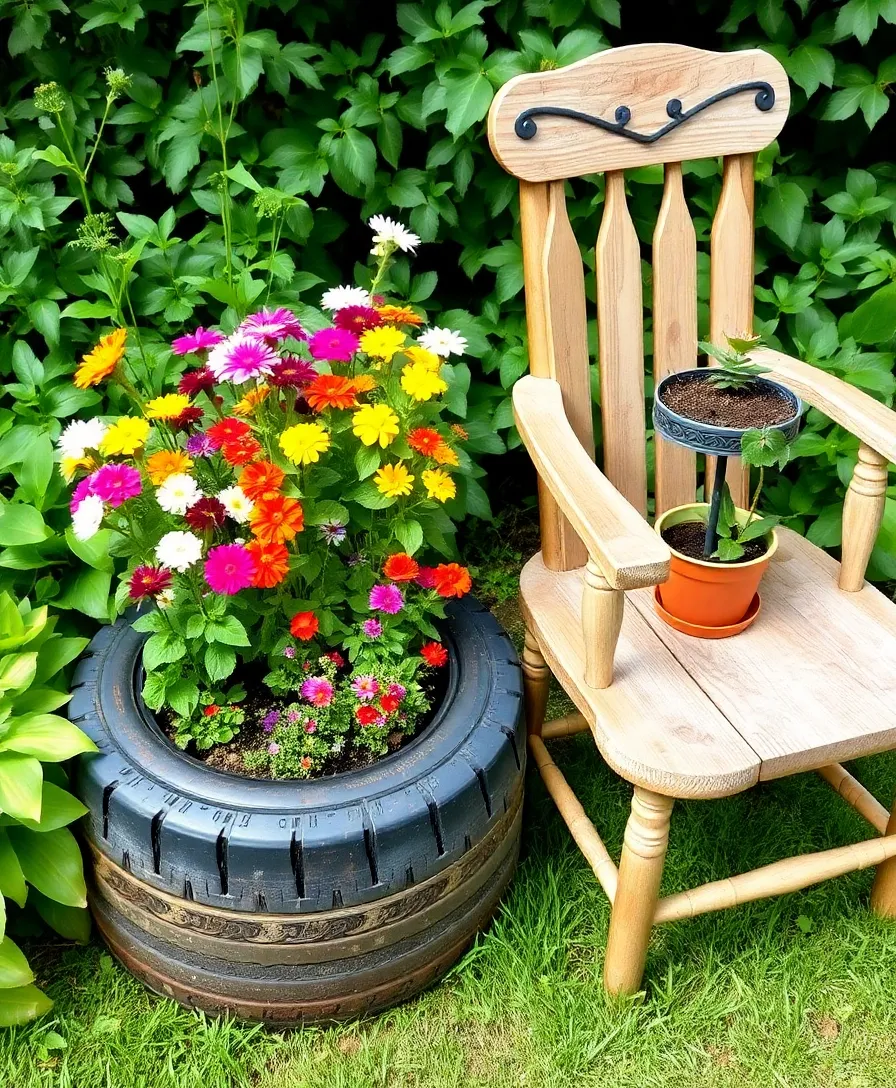 26 Garden Decor Ideas That'll Transform Your Outdoor Space into a Dream Oasis! - 11. Upcycled Garden Decor