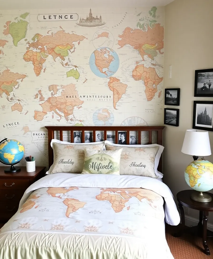 29 Girls Bedroom Ideas That Will Make Her Squeal with Delight! - 14. Travel-Inspired Decor