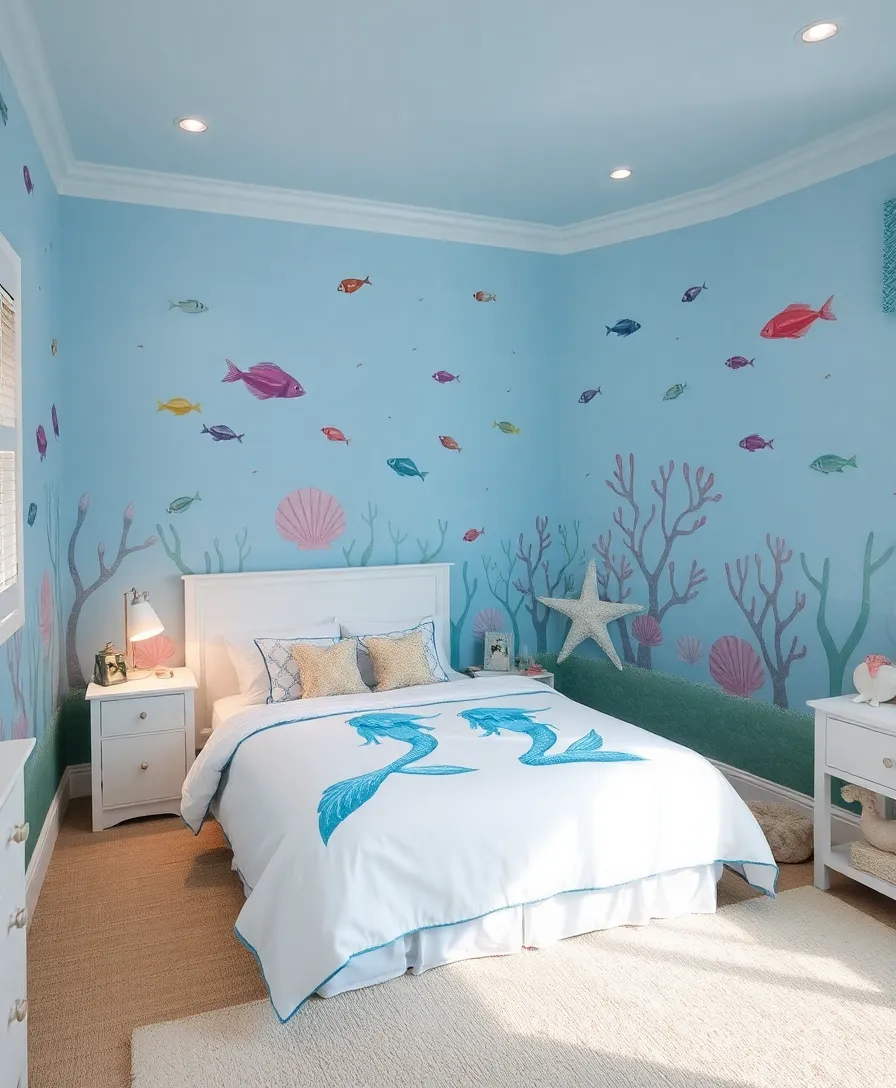 29 Girls Bedroom Ideas That Will Make Her Squeal with Delight! - 10. Under the Sea Adventure