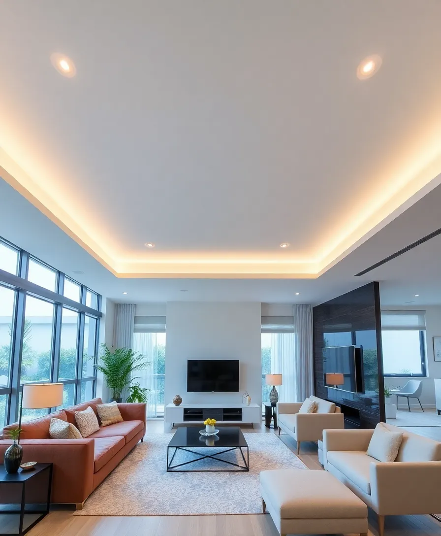 22 Ceiling Design Ideas That Will Transform Your Home in an Instant! - 8. Minimalist Gypsum Ceilings