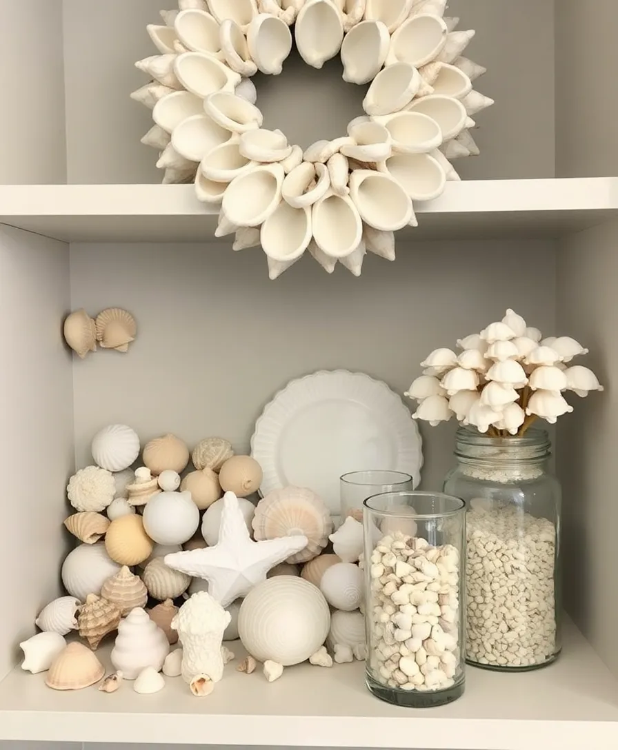 21 Beach Cottage Ideas That'll Make You Feel Like You're on Vacation Every Day! - 9. Unique Shell Decor