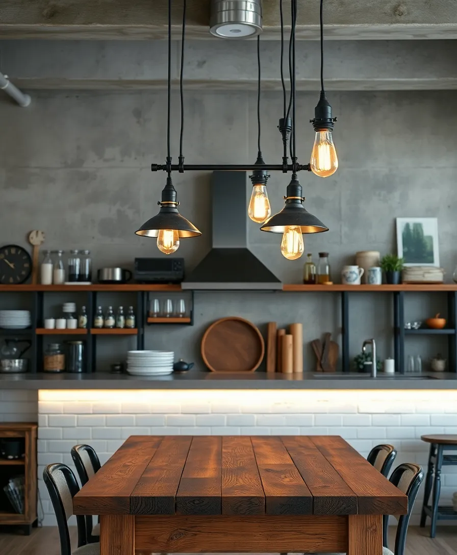 35 Kitchen Lighting Ideas That Will Transform Your Cooking Space! - 9. Industrial Lighting