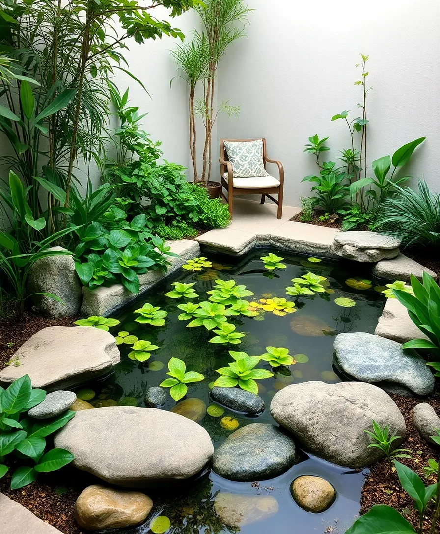 35 Stunning Corner Garden Designs You Need to See to Believe (Your Neighbors Will Be Jealous!) - 11. Tranquil Water Garden