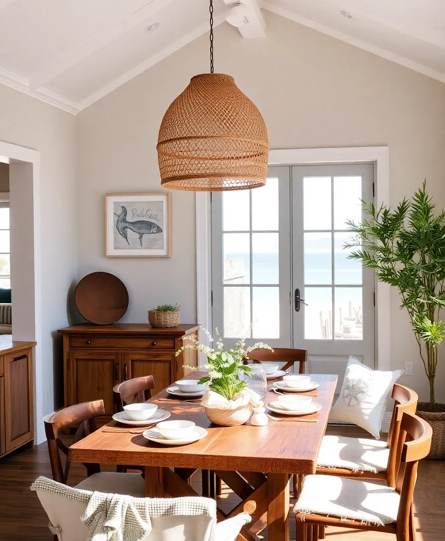 21 Beach Cottage Ideas That'll Make You Feel Like You're on Vacation Every Day! - 13. Statement Lighting Fixtures