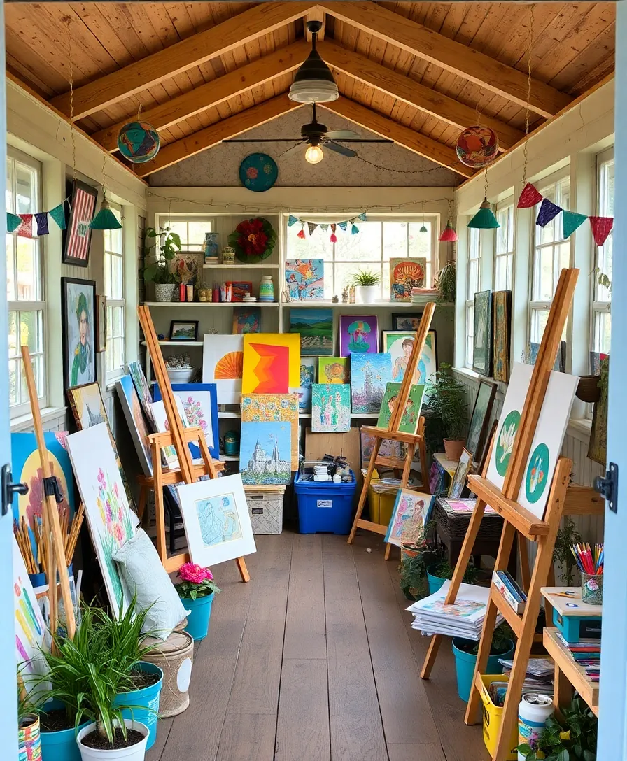 30 Garden Shed Ideas That’ll Transform Your Backyard into a Dream Escape! - 4. The Artistic Studio