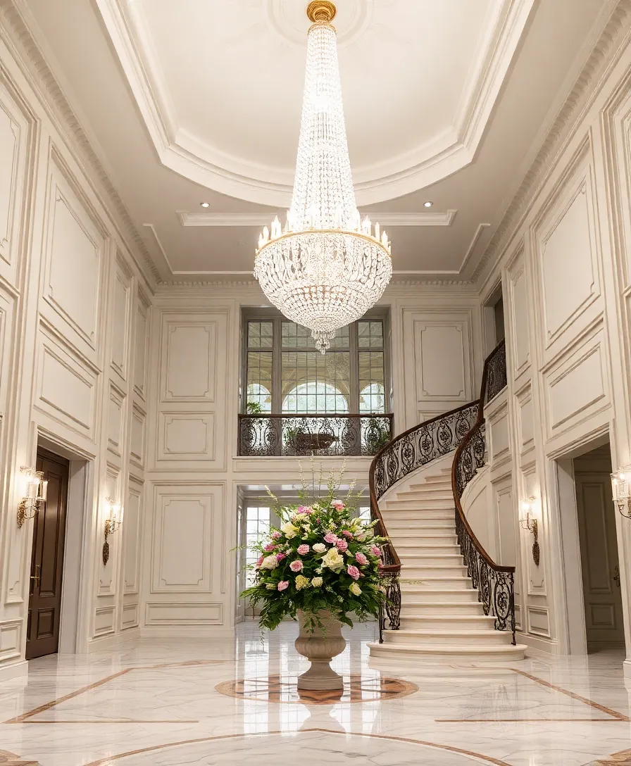 20 Mansion Ideas: Luxury Home Design That Will Make You Feel Like Royalty! - 1. Grand Entryway with a Chandelier