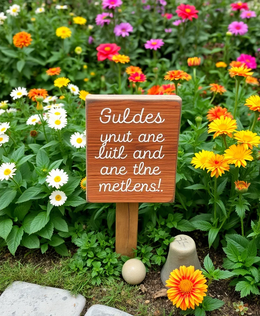 26 Garden Decor Ideas That'll Transform Your Outdoor Space into a Dream Oasis! - 4. Decorative Garden Signs