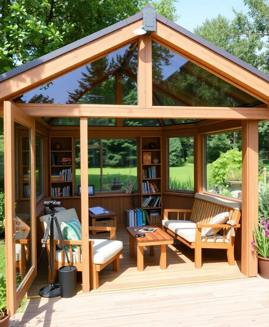 30 Garden Shed Ideas That’ll Transform Your Backyard into a Dream Escape! - 13. The Nature Observation Station