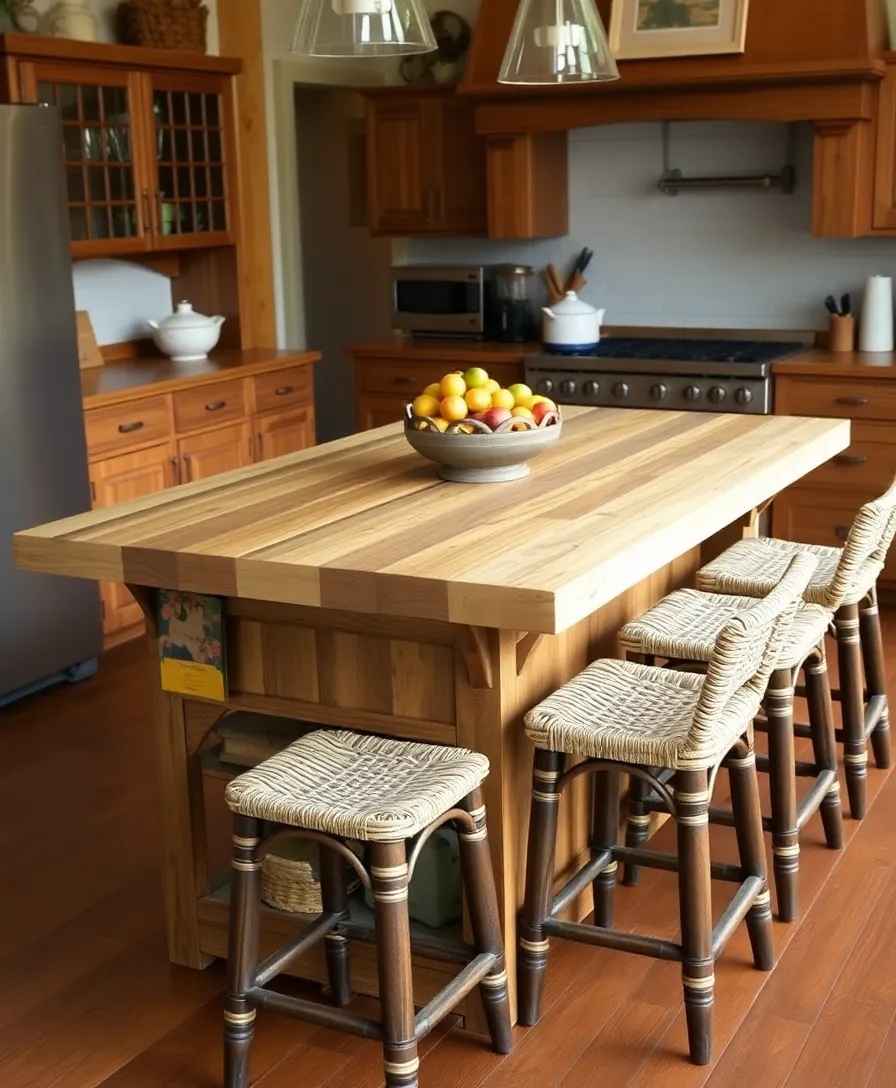 30 French Country Kitchen Ideas That'll Make You Feel Like You're in Provence! - 4. Rustic Kitchen Island